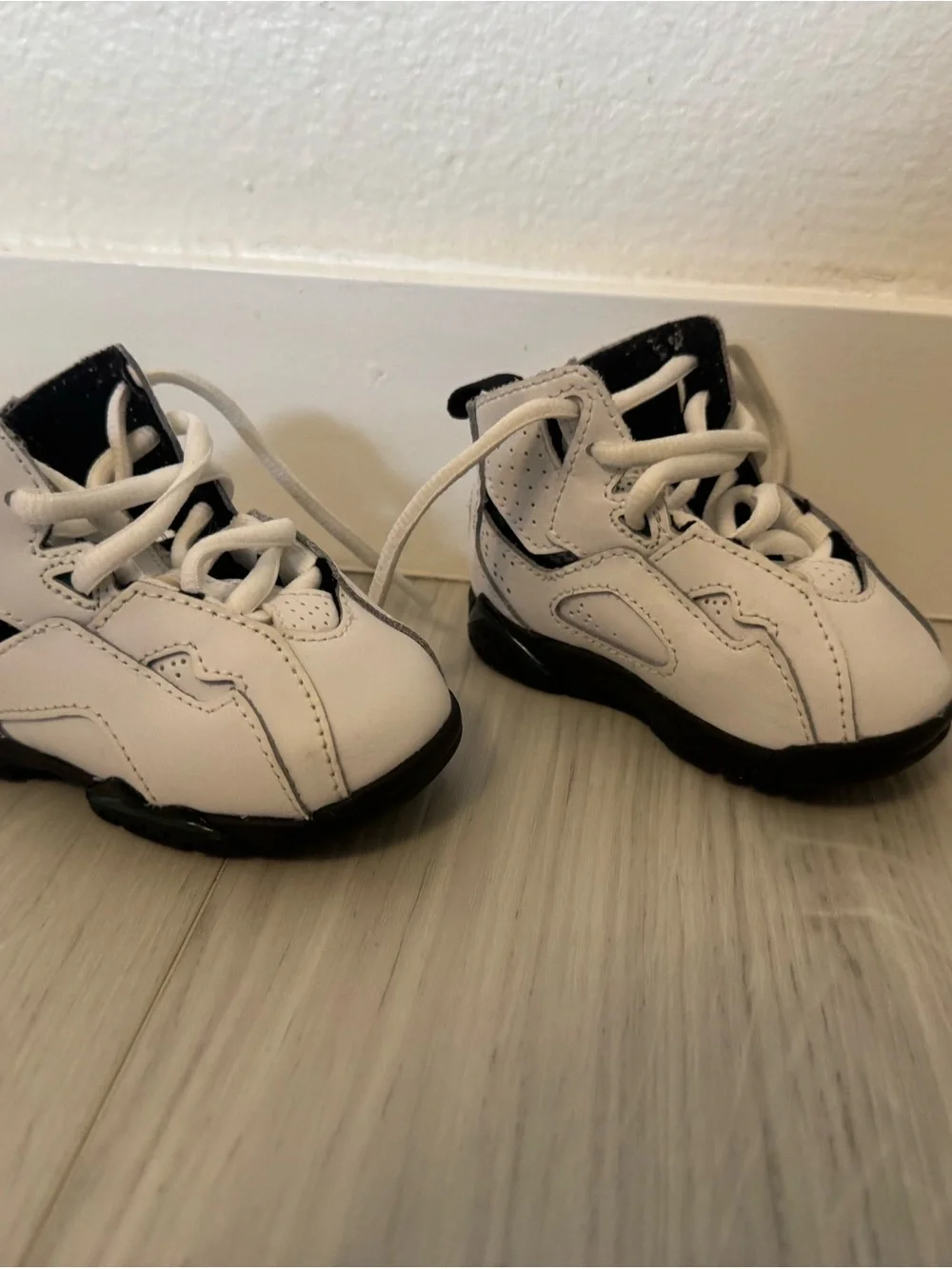 Jordan Kids White and Black Sneakers